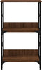 vidaXL - Boekenrek - 50x33x82 - cm - bewerkt - hout - bruin - eikenkleur
