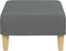 vidaXL - Voetenbank - 77x55x31 - cm - stof - donkergrijs