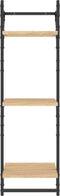 vidaXL - 6-delige - Wandschappenset - met - stangen - bewerkt - hout - sonoma - eiken