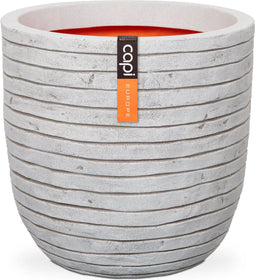 Capi Europe - Bloempot bol Row NL - 55x53 - Ivoor - Opening Ø46 - Bloempot voor binnen en buiten - Levenslang garantie - Breukbestendig - 100% Recyclebaar - CO2 Neutraal geproduceerd - KRWI935
