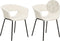 Set van 2 eetkamerstoelen ELMA Bouclé Gebroken wit