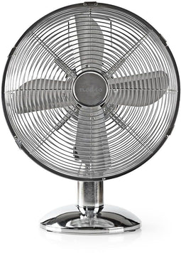 Nedis FNTB20ECR30 - Ventilator - Verstelbaar met 3 standen en zwenkfunctie - Zilver