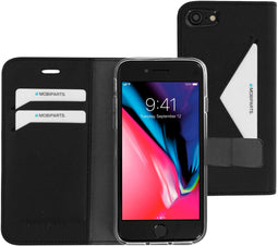 Mobiparts Classic Wallet Case - iPhone 7/8/SE (2020/2022) - Ruimte voor pasjes - Zwart