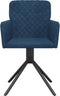 vidaXL - Eetkamerstoelen - draaibaar - 2 - st - fluweel - blauw