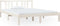 vidaXL - Bedframe - massief - hout - wit - 140x190 - cm