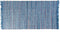 BESNI - Laagpolig vloerkleed - Blauw - 80 x 150 cm - Katoen