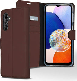Accezz Hoesje Geschikt voor Samsung Galaxy A14 (5G) / A14 (4G) Hoesje Met Pasjeshouder - Accezz Wallet Softcase Bookcase - Bruin