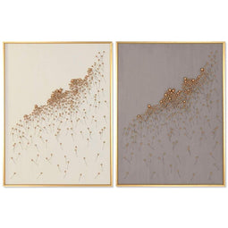 Schilderij Home ESPRIT Beige Grijs Modern 90 x 3,5 x 120 cm (2 Stuks)