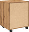 vidaXL - Rolkast - 45x38x54 - cm - bewerkt - hout - artisanaal - eikenkleur
