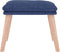 vidaXL - Voetenbank - 45x29,5x35 - cm - stof - blauw