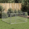 vidaXL - Hondenkennel - voor - buiten - met - deur - 2x2x1 - m - gegalvaniseerd - staal