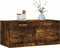 vidaXL - Wandkast - 80x36,5x35 - cm - bewerkt - hout - gerookt - eikenkleurig
