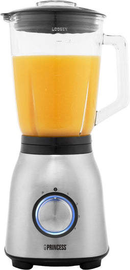 Princess 212091 - Blender - 1000W 1.5L glazen kan - RVS