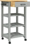 vidaXL - Keukentrolley - MONZA - 48x40x90 - cm - massief - grenenhout