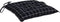 vidaXL - Stoelkussens - 6 - st - 50x50x7 - cm - stof - ruitpatroon - zwart