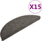 vidaXL - Trapmatten - 15 - st - 56x17x3 - cm - antracietkleurig