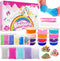 Allerion Unicorn Slijm Kit - 12 Kant-en-Klare Slijmbakjes met Glitters en Accessoires - Roze Blauw Paars (12 stuks)