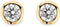 TI SENTO Dames Oorbellen - 925 zilver - Zirkonia met geel verguld - 7597ZY