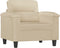 vidaXL - Fauteuil - 60 - cm - microvezelstof - crèmekleurig