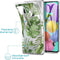 iMoshion Hoesje Geschikt voor Samsung Galaxy A51 Hoesje Siliconen - iMoshion Design hoesje - Groen / Transparant / Monstera Leaves