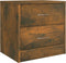 vidaXL - Nachtkastjes - 2 - st - 40x30x40 - cm - bewerkt - hout - gerookt - eikenkleurig
