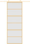 vidaXL - Schuifdeur - 76x205 - cm - mat - ESG-glas - en - aluminium - goudkleurig