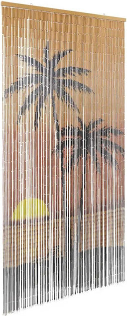vidaXL - Insectengordijn - 100x200 - cm - bamboe - palmboom - print