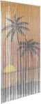 vidaXL - Insectengordijn - 100x200 - cm - bamboe - palmboom - print