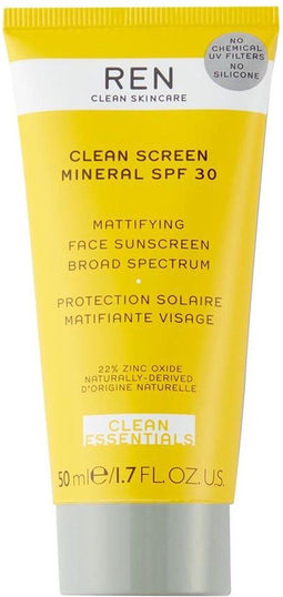 REN - Clean Screen Mineral Mattifying Sunscreen SPF30 - Zonnebrand - 50 ml