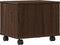 vidaXL - Printerkastje - met - wielen - 41x32x34,5 - cm - bruin - eikenkleurig