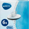 BRITA MicroDisc - Waterfilterpatroon - Filtert Kalk & Smaakverstorende Stoffen - Grijs (6-pack)