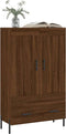 vidaXL - Hoge - kast - 69,5x31x115 - cm - bewerkt - hout - bruin - eikenkleur