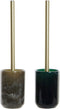 Toiletborstel DKD Home Decor Grijs Groen Hars (9 x 9 x 37 cm) (2 Stuks)