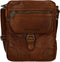 Leren A5 Crossbodytas met tabletvak - Nebraska - Brandy Cognac