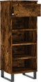 vidaXL - Schoenenkast - 40x36x105 - cm - bewerkt - hout - gerookt - eikenkleurig
