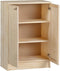 Astigarraga Aura - Wandkast - 2 deuren - 65x36x96cm - 100% massief grenen - Raffia fronten