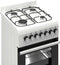 Wiggo WO-E505R(WX) - Serie 5 - 50 cm - Gasfornuis met oven - Wit Rvs