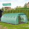 Outsunny - Afdekzeil tunnelkas 600 cm x 300 cm x 200 cm - Scheurbestendig PE - Groen