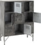 J-Line kast - 9 deuren - metaal - zilver - woonaccessoires