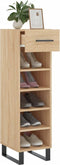 vidaXL - Schoenenkast - 30x35x105 - cm - bewerkt - hout - sonoma - eikenkleurig