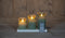 Anna's Collection - 3ST OPLAADBARE KAARS WAX JADE GROEN RUSTIEK BEW...