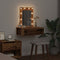vidaXL - Wandkaptafel - met - LED-verlichting - - - Oud - Hout