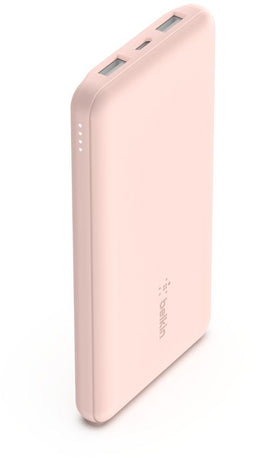 Belkin BoostCharge - Power Bank 10.000 mAh - 3 apparaten tegelijk opladen - Roze