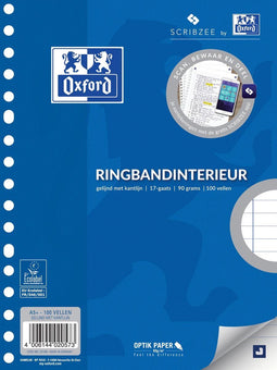 Oxford ringbandinterieur - A5 - 17 gaats - met kantlijn