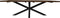 Rechthoekige eettafel tuin - 200x100x76 - Naturel/zwart - Teak/metaal