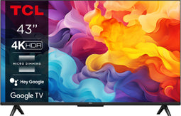 TCL 43P655 - Ultra HD TV - 43" LCD - Google TV - HDR10, HLG - Zwart