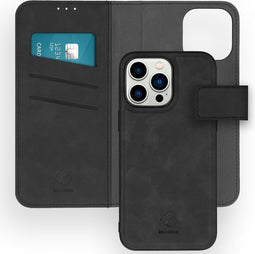 iMoshion Hoesje Geschikt voor iPhone 14 Pro Max Hoesje Met Pasjeshouder - iMoshion Uitneembare 2-in-1 Luxe Bookcase - Zwart