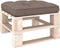 vidaXL - Palletkussen - 58x58x10 - cm - stof - taupe