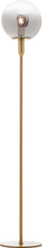 Brilliant Gould vloerlamp 1-vlammig goud/rookglas, metaal/glas, 1x A60, E27, 52 W
