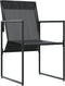 vidaXL - Tuinstoelen - met - Kussens - 4 - stuks - Zwart - Textilene
